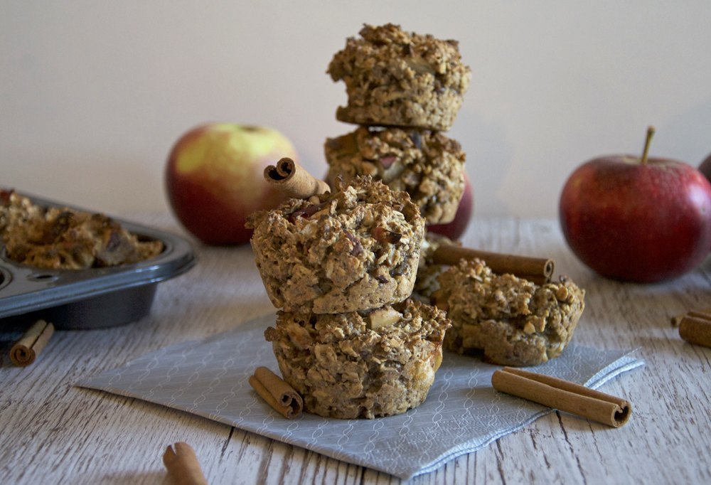 Havremuffins med äpple och kanel